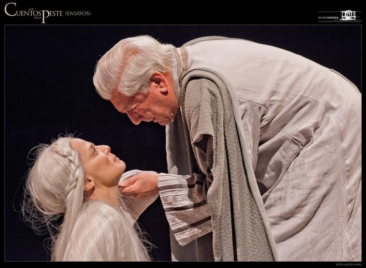 Øver. Marío Vargas Llosa under prøverne på 'Los cuentos de la peste'. 