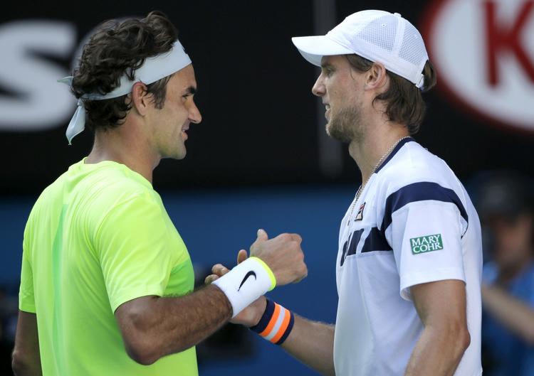 Videre. Seppi (th) møder i 1/8-finalenden 19-årige australier Nick Kyrgios eller  tuneseren Malek Jaziri. 