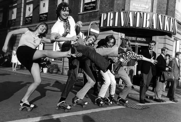 Vinder. Steppeulvene da syrerockbandet endnu var fuldtalligt. På billedet ses fra venstre blandt andre Stig Møller, Søren Seirup og Eik Skaløe. 