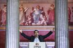 Skred. Alexis Tsipras, der nu sætter sig i spidsen for den første antispareregering i EU. 