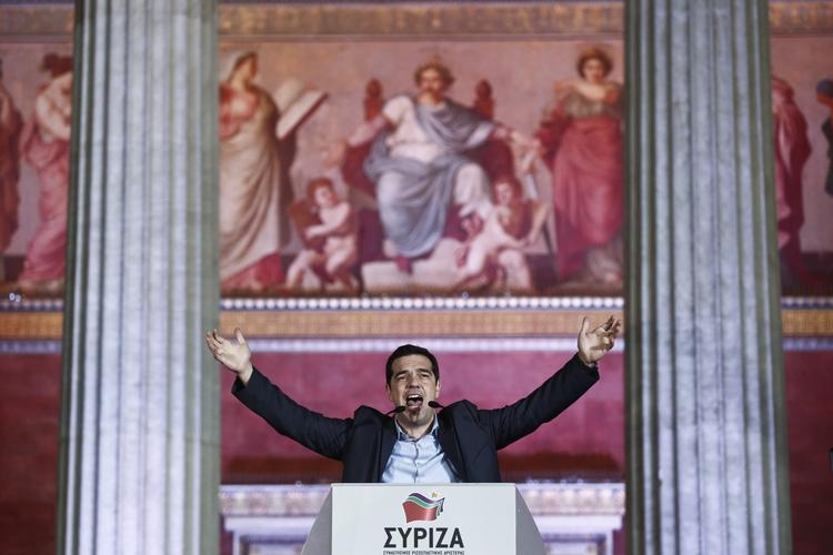 Skred. Alexis Tsipras, der nu sætter sig i spidsen for den første antispareregering i EU. 