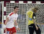 TOPSCORER. Med tre mål i hver halvleg blev Rasmus Lauge dansk topscorer mod Island. 
