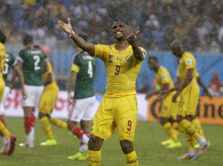 Landsholdskarriere. Samuel Eto'o stoppede karrieren på Camerouns landshold efter VM-slutrunden i Brasilien sidste sommer. 