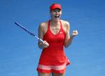 Stærkt. Det er fjerde gang, Sharapova er i finalen i Melbourne. Hun har vundet en - i 2008 - året efter hun tabte til serena Williams. 