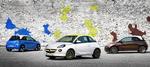 FAVORIT. Selv om Opel Adam fås i 19 forskellige farver samt 8 tagfarver, ør den hvide model og den sorte model de mest populære blandt bilejere i hele verden. Blå er ikke populær, men brun går lidt bedre. 