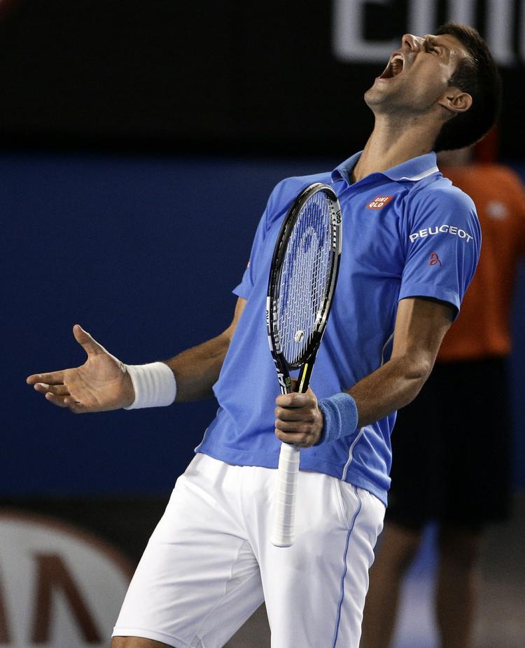 Mesteren. Det er femte gang, Djokovic vinder i Melbourne. 