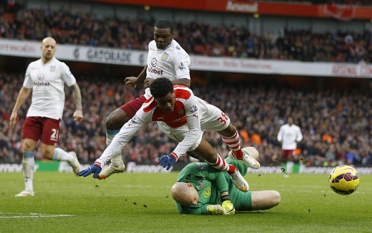 5-0. Brad Guzan måtte hente bolden ud af nettet fem gange. 