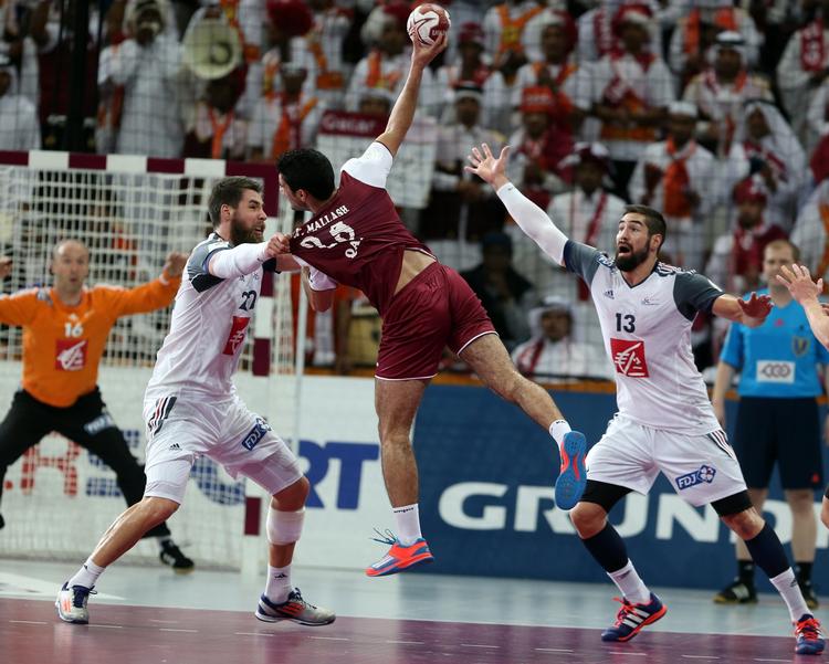 Stop! De franske Karabatic-brødre fik besejret Qatar og sidder nu på alle tre store titler: OL, EM og VM. 