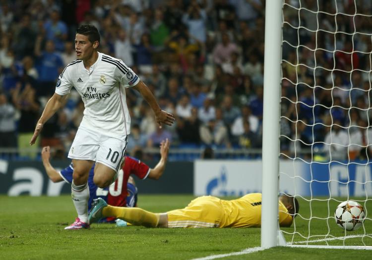 Pause. James Rodriguez lavede fem mål under VM og er noteret for 12 fuldtræffere i sine første 32 kampe for Real Madrid. 