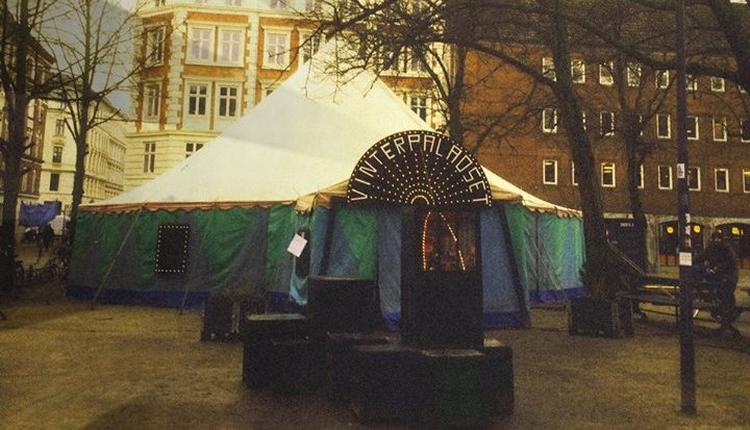 Cirkustelt. Vinterpaladset på Blågårdsgade danner rammen om Vinterbeat. 