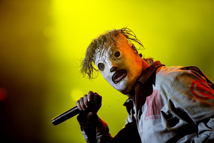 Knudemænd. Slipknot ses her under Roskilde Festival i 2013. 