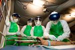Sundhedstjeneste. Personale fra forsvarets sundhedstjeneste på kursus i York i England før udsendelsen til Sierra Leone. Nu skal hele tjenesten starte forfra. 