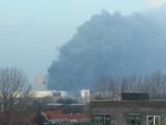 Brand. Røgudviklingen er kraftig på Amager efter en brand i en skrotbunke. 