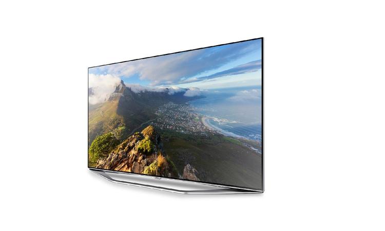 Slank. Samsungs fladskærm med den tynde og stilrene metalramme giver dig mest mulig skærm på mindst mulig plads. PR-foto 