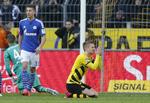 Neeeeej. Marco Reus (th) havde fem store muligheder, før han lidt tilfældigt kom på scoringstavlen. 