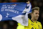 FINALIST. Christian Eriksen er med Tottenham-kollegerne parat til at udfordre Premier Leagues tophold Chelsea i Capital One Cup-finalen på Wembley. 