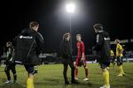 Exit. Thomas Frank (i midten) kan komme under yderligere pres, hvis Brøndby taber på søndag til FCK. 