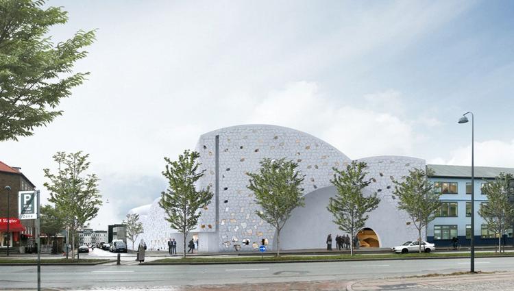 ÅBEN. Tanken med den åbne, mosaik-inspirerede facade er, at man skal kunne se, hvad der foregår inde i moskeen. »Så det ikke kun er i ord, men også i handling, at vi er åbne«, fortæller Imran Shah, der er talsmand for Det Islamiske Trossamfund. 