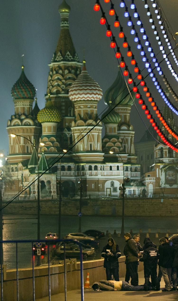 Skudt. Boris Nemtsov blev skudt ned tæt på Kreml fredag aften i sidste uge. 