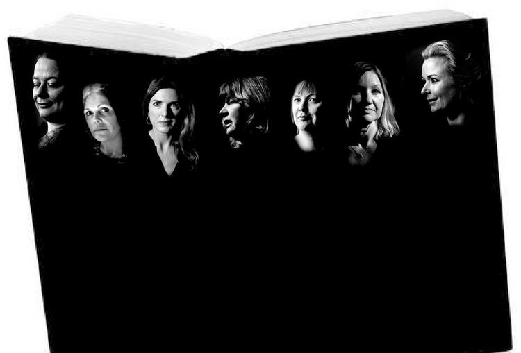 Generation. Fra venstre er det: Merete Pryds Helle, Christina Hesselholdt, Kirsten Hammann, Pia Juul, Katrine Marie Guldager, Naja Marie Aidt og Helle Helle. 