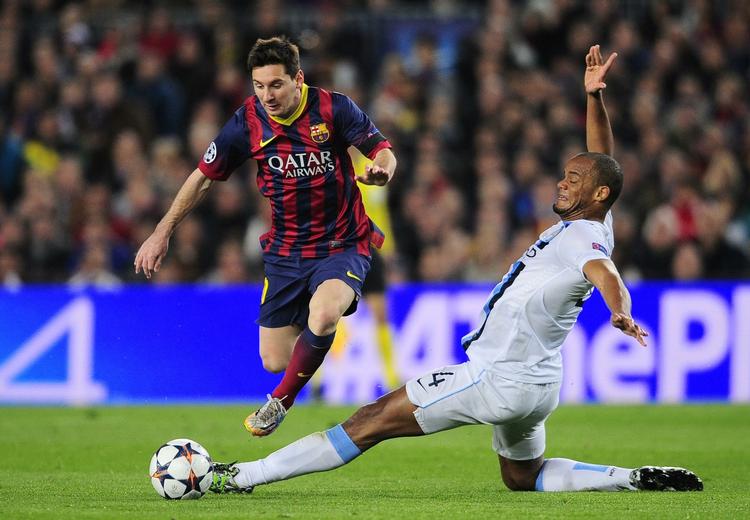 SVÆRT. Manchester City-kaptajn Vincent Kompany havde det sidste år svært i Barcelona, og Lionel Messi bliver igen en meget stor opgave for belgieren. 