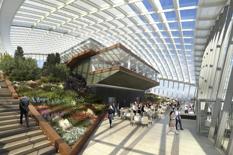 Varieret. Sky Garden er en lille have i sig selv 34 etager over London. 