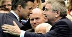 Tak. IOC-præsident Thomas Bach takker kronprins Frederik for de pæne ord ved torsdagens åbning af DIF’s kongres i Brøndby Hallen. 