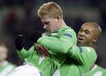 MÅLSCORERE. To mål af Kevin De Bruyne (tv.) og et af Naldo (th.) sikrede Wolfsburg sejren over Inter. 