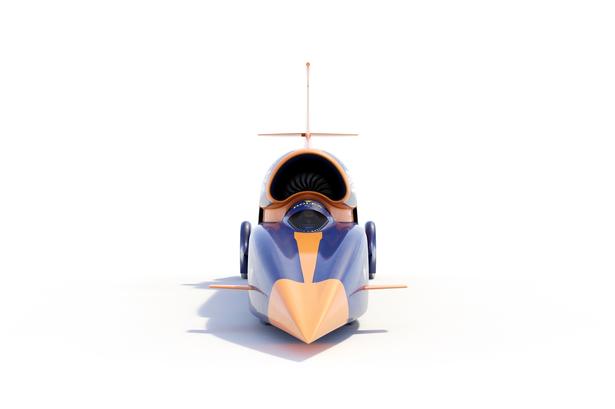 Flydesign. Bloodhound vil være hurtigere end mange fly og skal helst holde sig på landjorden. Foto: Bloodhound 