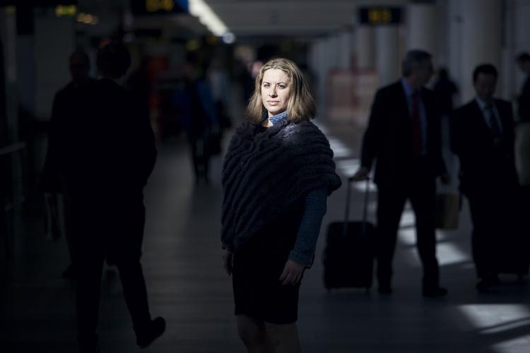 Trodsig. Den tidligere stewardesse Alessandra Cocca var i København for at fortælle om arbejdsforholdene i Ryanair. 