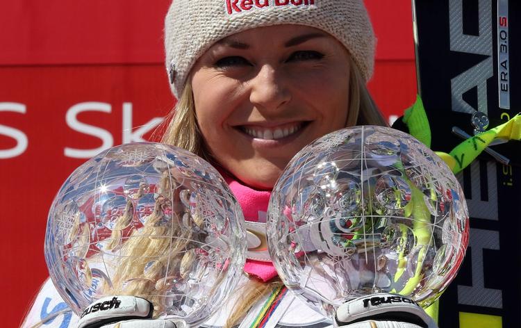 Bedst. Vonn har nu 19 af de store krystalkugler: 4 for de sæson gennemgående samlede sejre og 15 for de enkelte discipliner styrtløb, Super-G og kombineret. 
