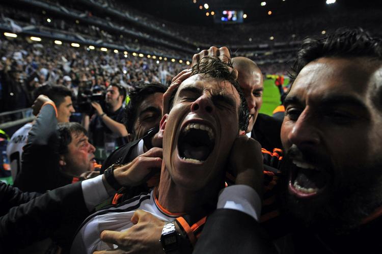 Vinder. Gareth Bale bragte Real Madrid foran 2-1 i sidste års Champions League finale mod Atletico Madrid. Nu mødes de to lokalrivaler i årets kvartfinale. 