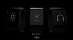 HÅNDLEDSLUKSUS. Gucci laver nu et smartur baseret på musikeren Will.i.ams 'Puls'-armbånd. Samtidig er Tag Heuer på vej med et Android Wear-ur (Foto PR/Gucci). 