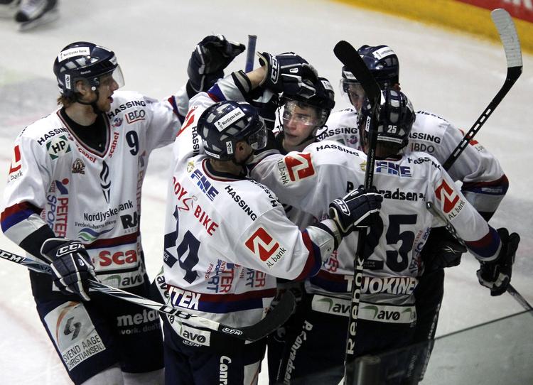 Skadet. Christian Nordentoft fra Aalborg Pirates indstiller karrieren på grund af skade. Her er han fotograferet, da han spillede for Frederikshavn. 
