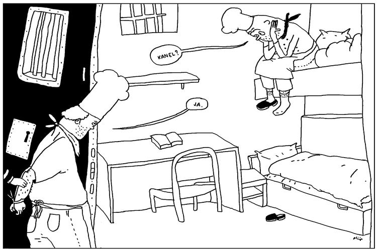 Krimikanel. Fødevarestyrelsen er på disse dage på kanelrazzia hos en række danske håndværksbagere for at kontrollere, om der bliver brugt for meget kanel i bagværket. Krydderiet indeholder nemlig stoffet kumarin, som kan være leverskadende i store mængder. Samtidig må Statsfængslet Østjylland lukke 24 af de 228 pladser, fængsler råder over, fordi belægningen er »historisk lav«. Der mangler med andre ord kriminelle; kriminalforsorgen har slået et større brød op, end den kan bage. Men måske kan de to sager komme hinanden til gavn. Tegning: Philip Ytournel 