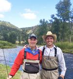 Lystfiskere. USA’s ambassadør Rufus Gifford og hans samlever Stephen DeVincent var sidste sommer på ferie i staten Montana, hvor de bl.a. var på fisketur. Privatfoto 