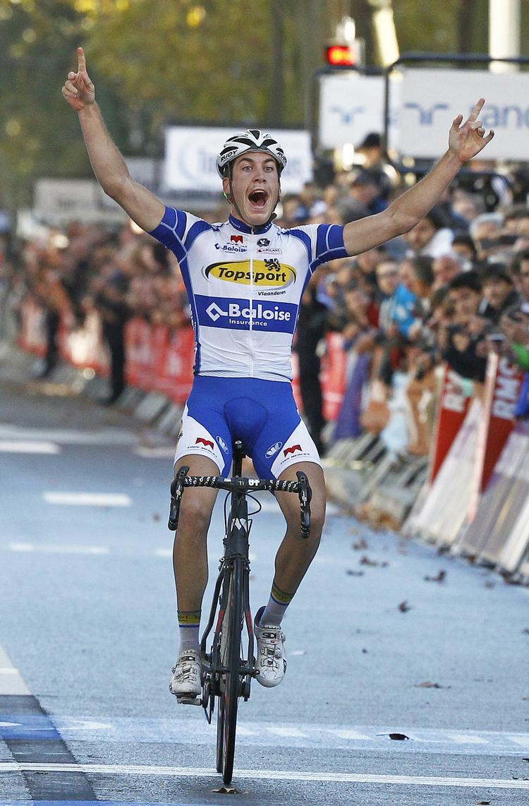 TRIUMF. Belgiske Jelle Wallays vandt i eferåret Paris-Tours, og onsdag slog han til på de belgiske brosten. 