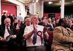 Ukip. Bragende klapsalver hos Ukip i februar. Partiet står til at få hver femte stemme ved vaæget men kun fem pladser i Parlamentet. 