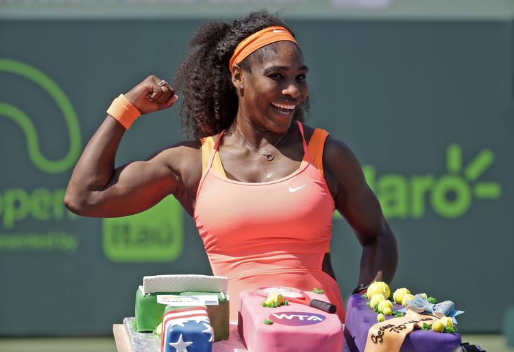 Kagetid. WTA havde sørget for en festlig kage til det amerikanske fænomen. 