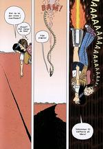 Mars. Dylan Horrocks' tegneserie om den magiske pen er en tour de force fra det ene erotiske og farefulde rumeventyr til det næste, men også en eksistentiel rejse. Uddrag fra tegneserien 