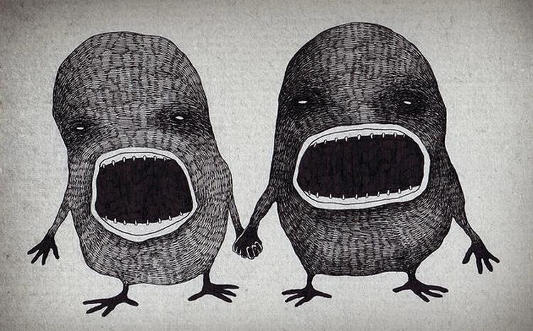 Monstre. På Flid Marked kan du blandt andet se og købe Nicoline Mørup Christensens illustrationer. 