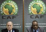 VENNER. Afrika står bag Sepp Blatter som Fifa's præsident i yderligere en periode, lover Issa Hayatou (th.). 