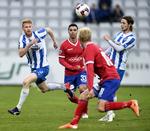 Nøglespiller. Osama Akharraz (i midten) var med i begge FC Vestsjællands scoringer i Odense. 