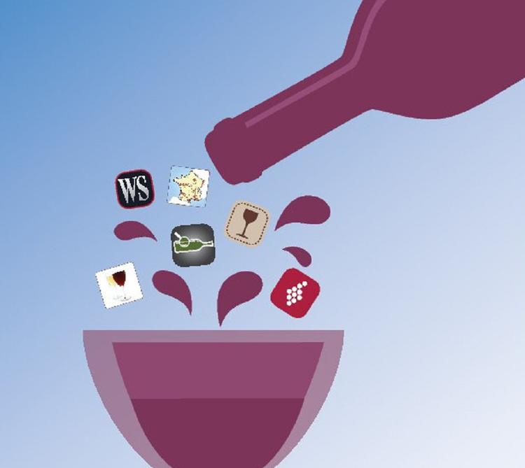 dråber. Apps som Vivino, Drync og Hello Vino har gjort det nemmere at huske de gode vine. Illustration: Christina Sonet 