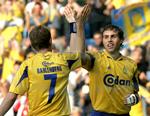 UDE. Hverken Thomas Kahlenberg eller Johan Elmander er med i Brøndbys Superligatrup i morgen. 
