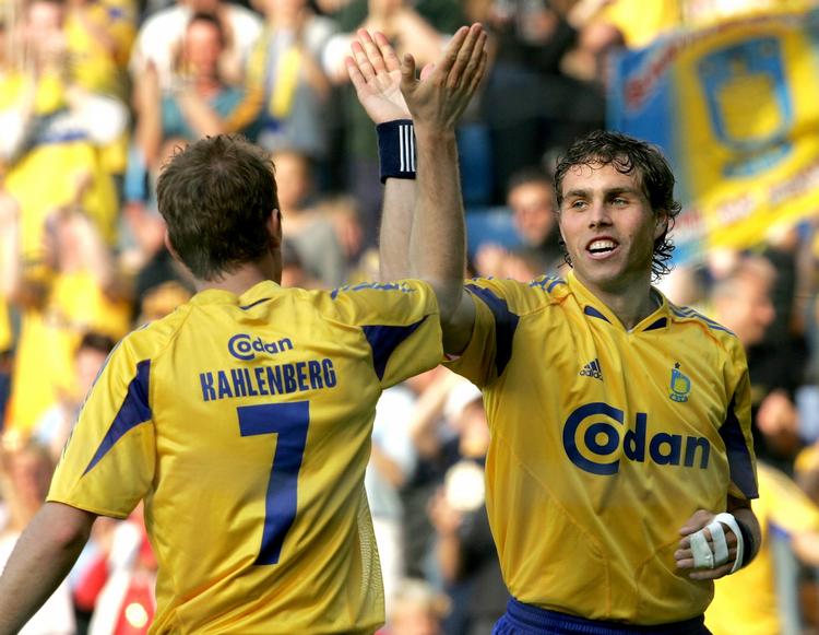 UDE. Hverken Thomas Kahlenberg eller Johan Elmander er med i Brøndbys Superligatrup i morgen. 