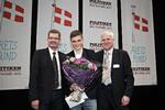 fundet. Andreas Trajkovki blev i 2012 nr. 2 i kåringen af Årets Fund i dansk idræt på baggrund af hans sølvmedalje ved junior-VM. Til venstre er det Københavns overborgmester og Team Danmark-formand Fran k Jensen (S) og til højre står formanden for Danmarks Idrætsforbund, Niels Nygaard. 