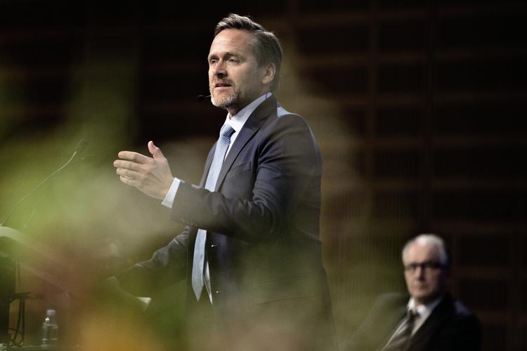 Partileder. Anders Samuelsen taler ved landsmødet i Liberal Alliance i København. 