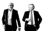 Lavpriskongerne. Nu optrappes lavpriskrigen fra to af de helt store spillere på banen. Her ses Ryanairs kommercielle direktør David O'Brien (tv.) og Norwegians administrerende direktør Bjørn Kjos. 