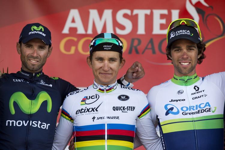Verdensmester. Michal Kwiatkowski (Etixx-Quick Step) og Alejandro Valverde (Movistar) er blandt favoritterne i dagens Fléche Wallone. Førstnævnte vandt Amstel Gold Race i søndags, mens Valverde blev nummer to. 